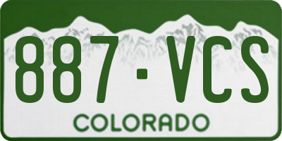 CO license plate 887VCS