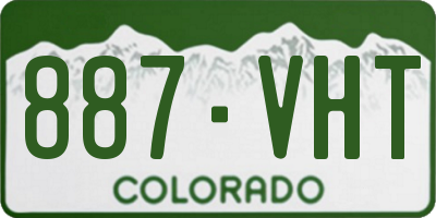 CO license plate 887VHT