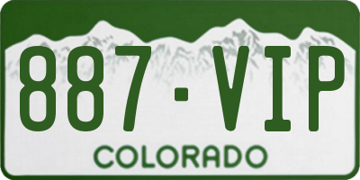 CO license plate 887VIP