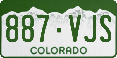 CO license plate 887VJS