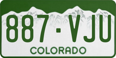 CO license plate 887VJU