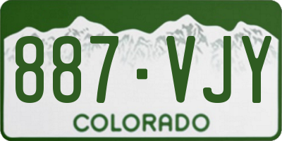 CO license plate 887VJY