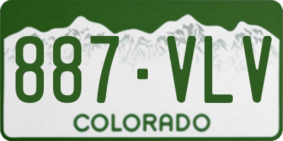 CO license plate 887VLV