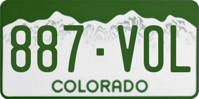 CO license plate 887VOL