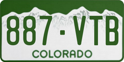 CO license plate 887VTB