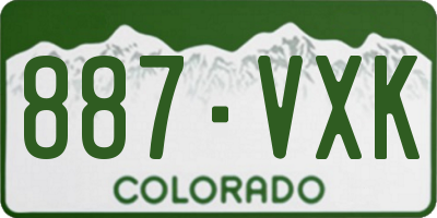 CO license plate 887VXK