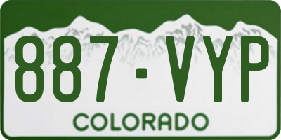 CO license plate 887VYP