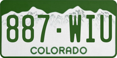 CO license plate 887WIU