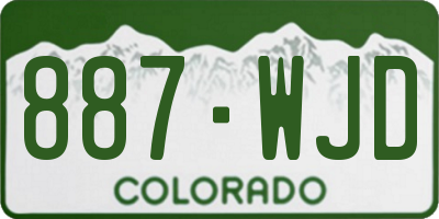 CO license plate 887WJD