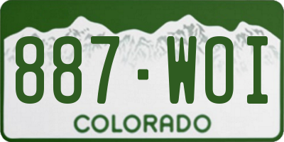CO license plate 887WOI