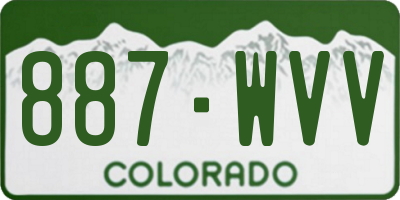 CO license plate 887WVV