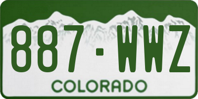 CO license plate 887WWZ