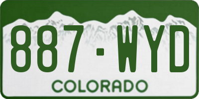 CO license plate 887WYD