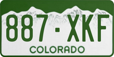 CO license plate 887XKF