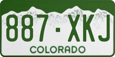 CO license plate 887XKJ
