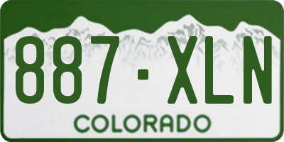 CO license plate 887XLN