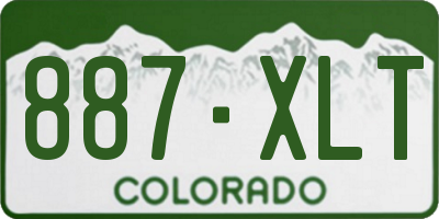 CO license plate 887XLT