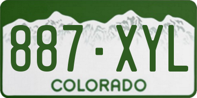 CO license plate 887XYL