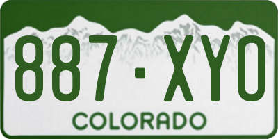 CO license plate 887XYO