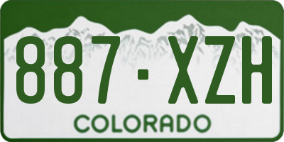 CO license plate 887XZH