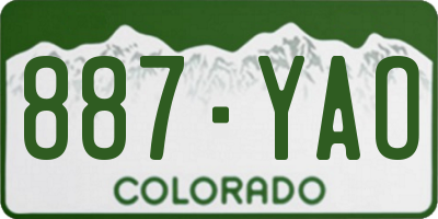 CO license plate 887YAO