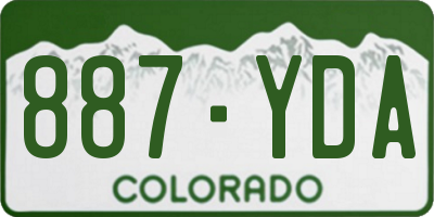 CO license plate 887YDA