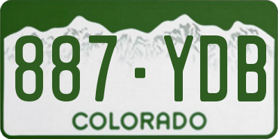 CO license plate 887YDB