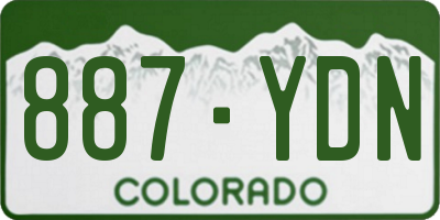 CO license plate 887YDN