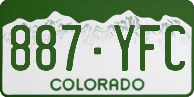 CO license plate 887YFC