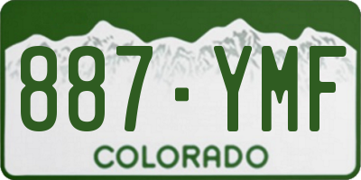 CO license plate 887YMF