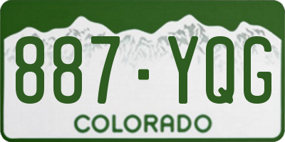 CO license plate 887YQG