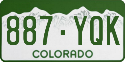 CO license plate 887YQK