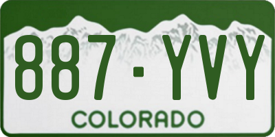 CO license plate 887YVY