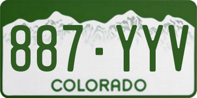 CO license plate 887YYV