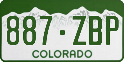 CO license plate 887ZBP