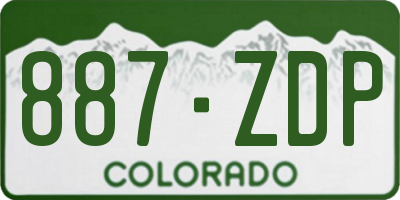 CO license plate 887ZDP