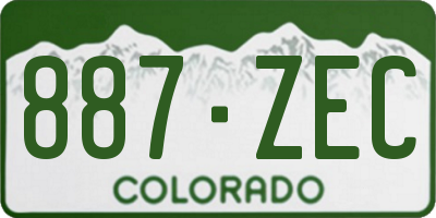 CO license plate 887ZEC