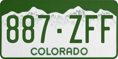 CO license plate 887ZFF