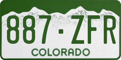 CO license plate 887ZFR