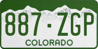 CO license plate 887ZGP