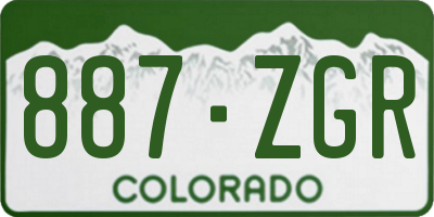 CO license plate 887ZGR