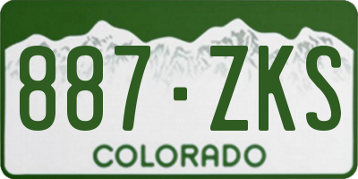 CO license plate 887ZKS