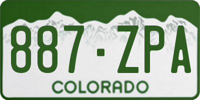 CO license plate 887ZPA