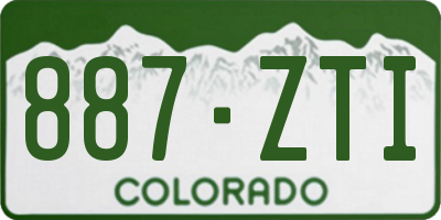 CO license plate 887ZTI