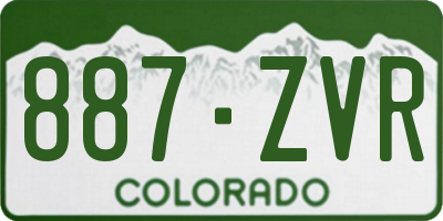 CO license plate 887ZVR