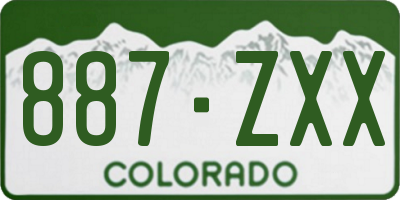 CO license plate 887ZXX
