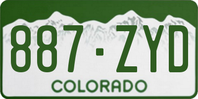 CO license plate 887ZYD