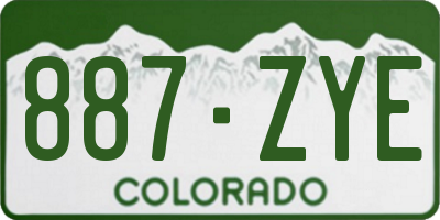 CO license plate 887ZYE