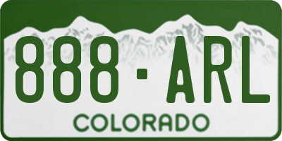 CO license plate 888ARL