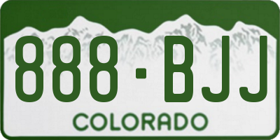 CO license plate 888BJJ
